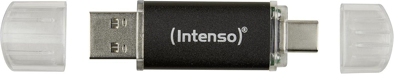 Intenso Twist Line 256 GB, Dual USB-Stick 3.2 Gen 1x1, USB-C und USB-A, 70MB/s, Anthrazit