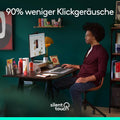 Logitech Signature M650 L Kabellose Maus - für große Hände, Leise Klicks, Anpassbare Seitentasten, Bluetooth, Kompatibilität mit mehreren Geräten - Grau