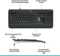 Logitech MK540 Advanced Kombi – Kabellose Tastatur und Maus für Windows, Deutsche QWERTZ-Tastatur – Schwarz