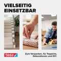tesa Doppelseitiges Klebeband Universal - Vielseitiges Klebeband für Verpackungen, Deko und Teppiche oder zum Basteln - 5 m x 50 mm