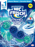 WC FRISCH Kraft Aktiv Blauspüler Ozeanfrische (4x50 g), WC Reiniger mit innovativer Geruchs-Stopp-Formel, Duftsteine für extra Frische und eine sichtbare Reinigung
