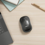 Logitech M185 Kabellose Maus, 2,4 GHz mit USB-Nano-Empfänger, 12 Monate Batterielaufzeit, 1000 DPI Optical Tracking, Für Links- und Rechtshänder, Kompatibel mit PC, Mac, Laptop - Grau
