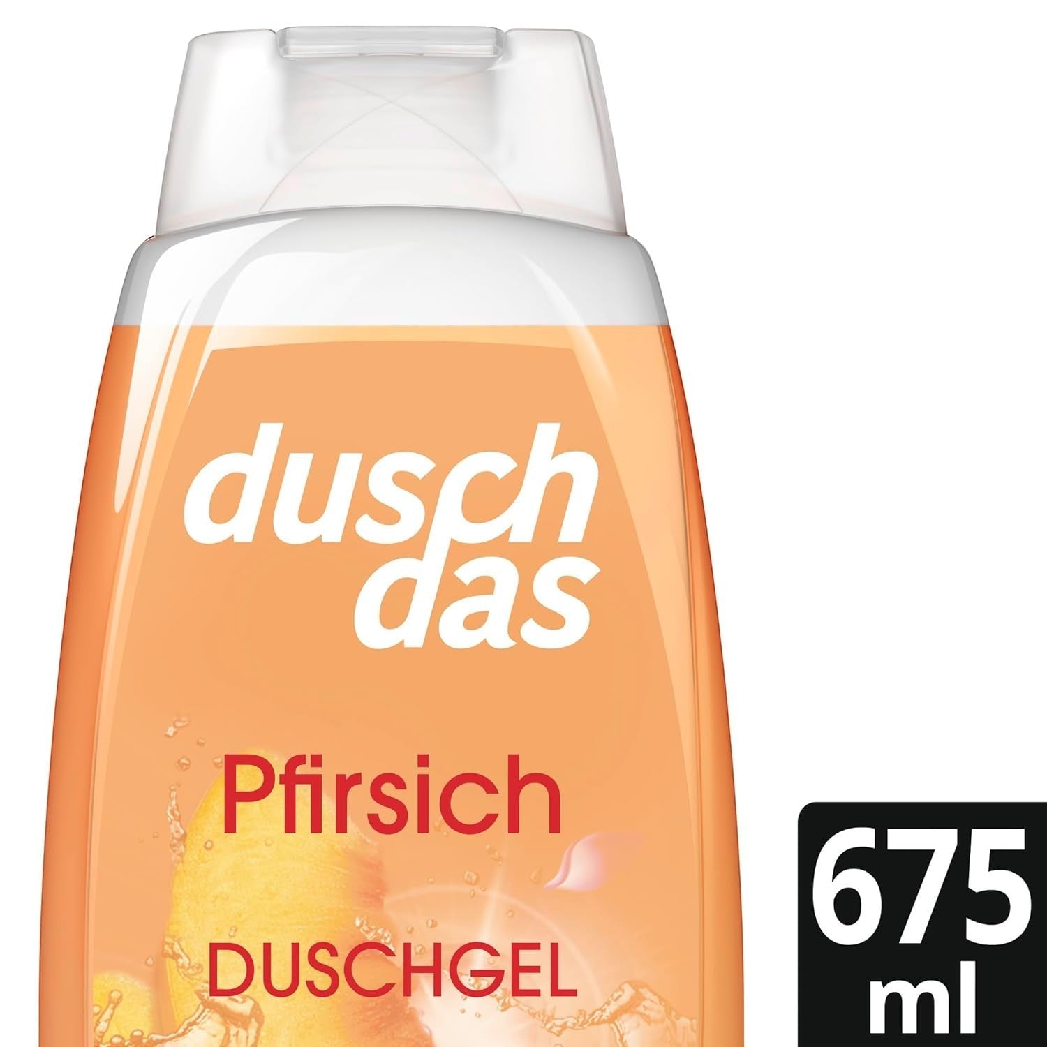 Duschdas Duschgel Pfirsich XXXL Duschbad mit verwöhnender Duftformel sorgt für einen erfrischenden Start in den Tag 675 ml