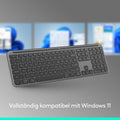 Logitech MK950 Signature Slim kabelloses Tastatur-Maus-Set, schlankes Design, leise tippen, Wechsel zwischen DREI Geräten, Bluetooth, mehrere Betriebssysteme, Windows, Mac, DEU QWERTZ-Layout, Graphit