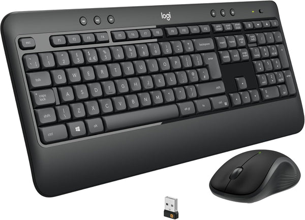 Logitech MK540 Advanced Kombi – Kabellose Tastatur und Maus für Windows, Deutsche QWERTZ-Tastatur – Schwarz