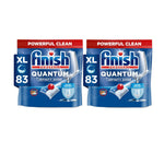 Finish Quantum Infinity Shine Spülmaschinentabs – kraftvolle Reinigung, Fettlösekraft und Glanz – 2x 83 Finish Caps