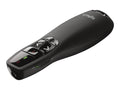 Logitech Bluetooth and USB Laser Presenter/Presentation Clicker - Universal Compatibility, 20m Range, Customizable, Smart Battery 12 Months Usage - Black