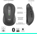 Logitech Signature M650 L Kabellose Maus - für große Hände, Leise Klicks, Anpassbare Seitentasten, Bluetooth, Kompatibilität mit mehreren Geräten - Grau