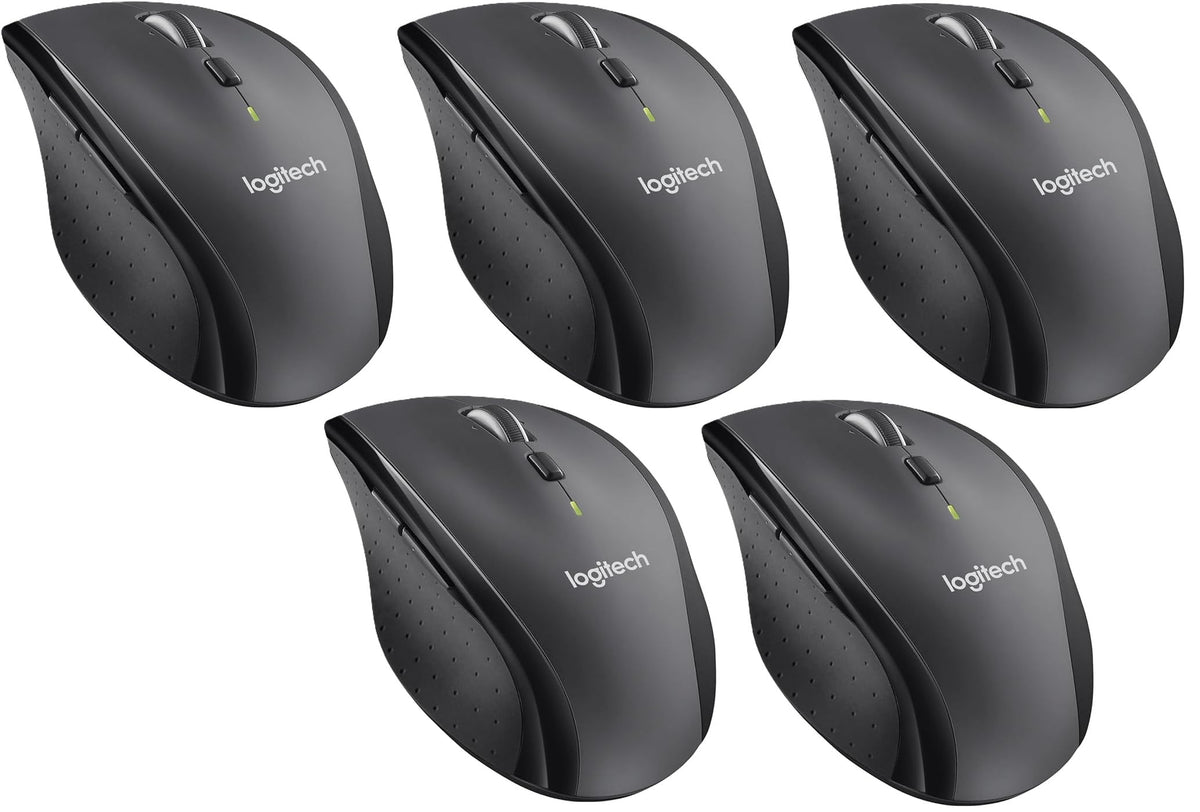 Logitech M705 Marathon Kabellose Maus, 2.4 GHz Verbindung via Unifying USB-Empfänger, 1000 DPI Laser-Sensor, 3-Jahre Akkulaufzeit, 7 Tasten, PC/Mac - Schwarz