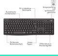 Logitech MK295 kabelloses Tastatur-Maus-Set mit SilentTouch-Technologie, Shortcut-Tasten, optischer Spurführung, Nano USB-Empfänger, verzögerungsfreier Drahtlosverbindung, QWERTZ layout - Schwarz