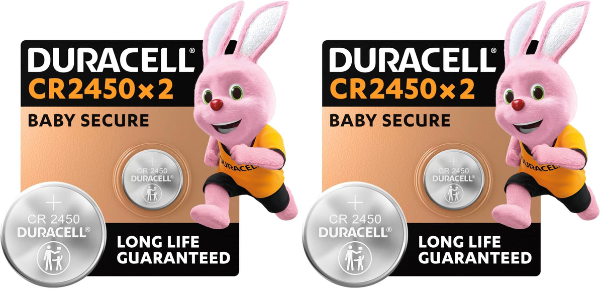Duracell CR2450 Knopfzellen (2 Stück), CR 2450 Lithium-Knopfzellen 3 V
