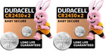 Duracell CR2450 Knopfzellen (2 Stück), CR 2450 Lithium-Knopfzellen 3 V