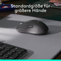 Logitech Signature M650 L Kabellose Maus - für große Hände, Leise Klicks, Anpassbare Seitentasten, Bluetooth, Kompatibilität mit mehreren Geräten - Grau