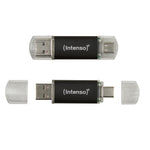 Intenso Twist Line 256 GB, Dual USB-Stick 3.2 Gen 1x1, USB-C und USB-A, 70MB/s, Anthrazit