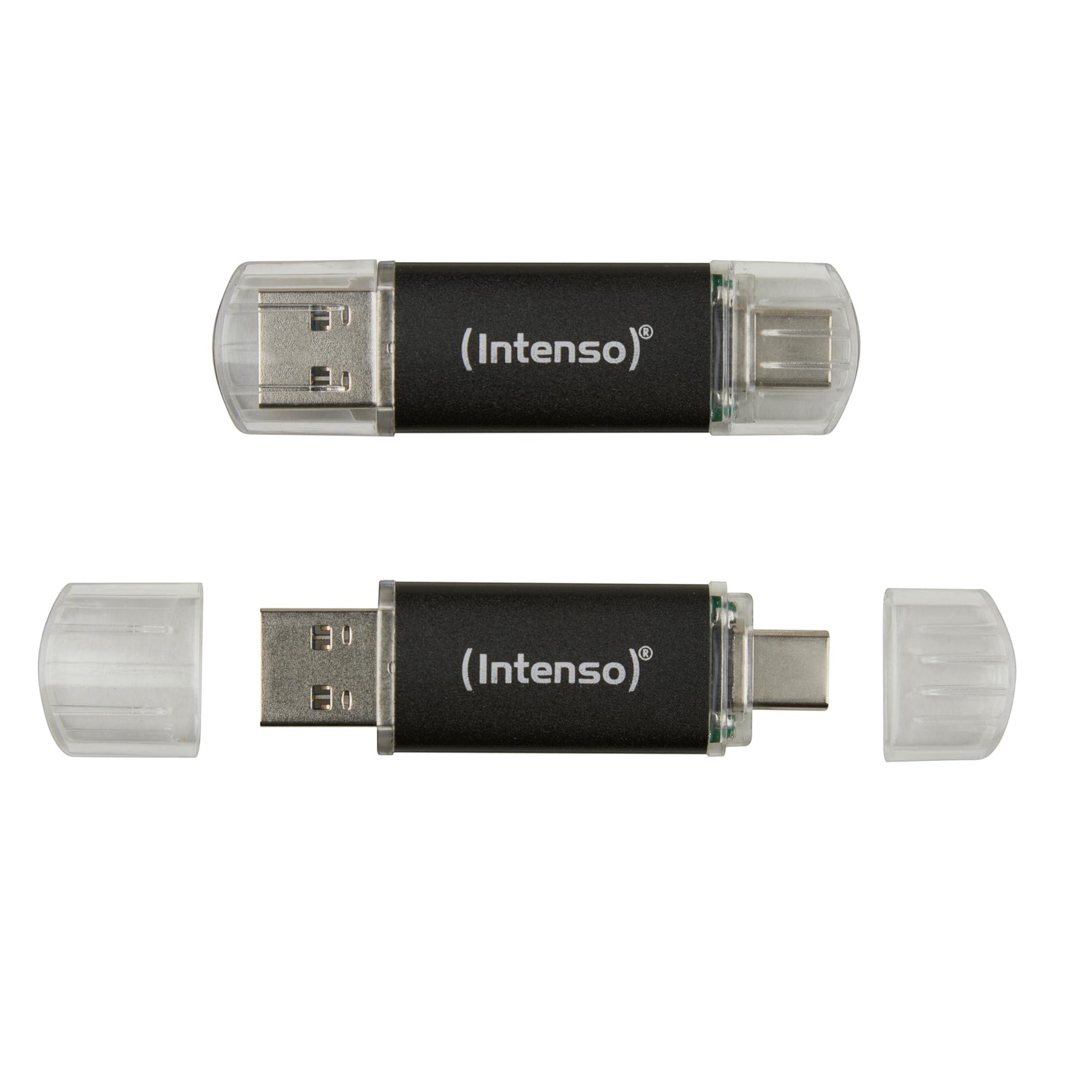 Intenso Twist Line 256 GB, Dual USB-Stick 3.2 Gen 1x1, USB-C und USB-A, 70MB/s, Anthrazit