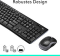 Logitech MK270 Wireless Keyboard and Mouse Set, 2.4 GHz Wireless Connection via Nano USB Receiver, Long Battery Life, for Windows and ChromeOS PCs/laptops, German QWERTZ Layout - blac