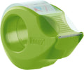 tesa MINI DISPENSER RECYCLED - Gehäuse 100% recycelter Kunststoff aus Produktionsresten - Klebebandabroller mit 2 Rollen film CRYSTAL RECYCLED 10 m x 19 mm