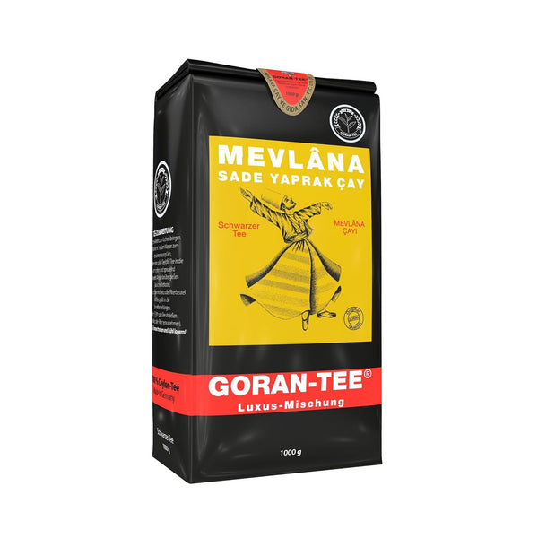 MEVLANA Schwarztee 1 x 1Kg – Goran-Tee Luxus-Mischung – Aromatischer Schwarzer Tee, Orientalischer Tee, Premium Teegenuss
