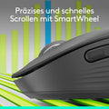 Logitech Signature M650 L Kabellose Maus - für große Hände, Leise Klicks, Anpassbare Seitentasten, Bluetooth, Kompatibilität mit mehreren Geräten - Grau