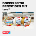 tesa Doppelseitiges Klebeband Universal - Vielseitiges Klebeband für Verpackungen, Deko und Teppiche oder zum Basteln - 5 m x 50 mm