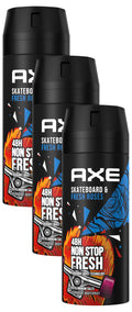 Axe Bodyspray Skateboard & Fresh Roses Deo ohne Aluminium sorgt 48 Stunden lang für effektiven Schutz vor Körpergeruch 150 ml
