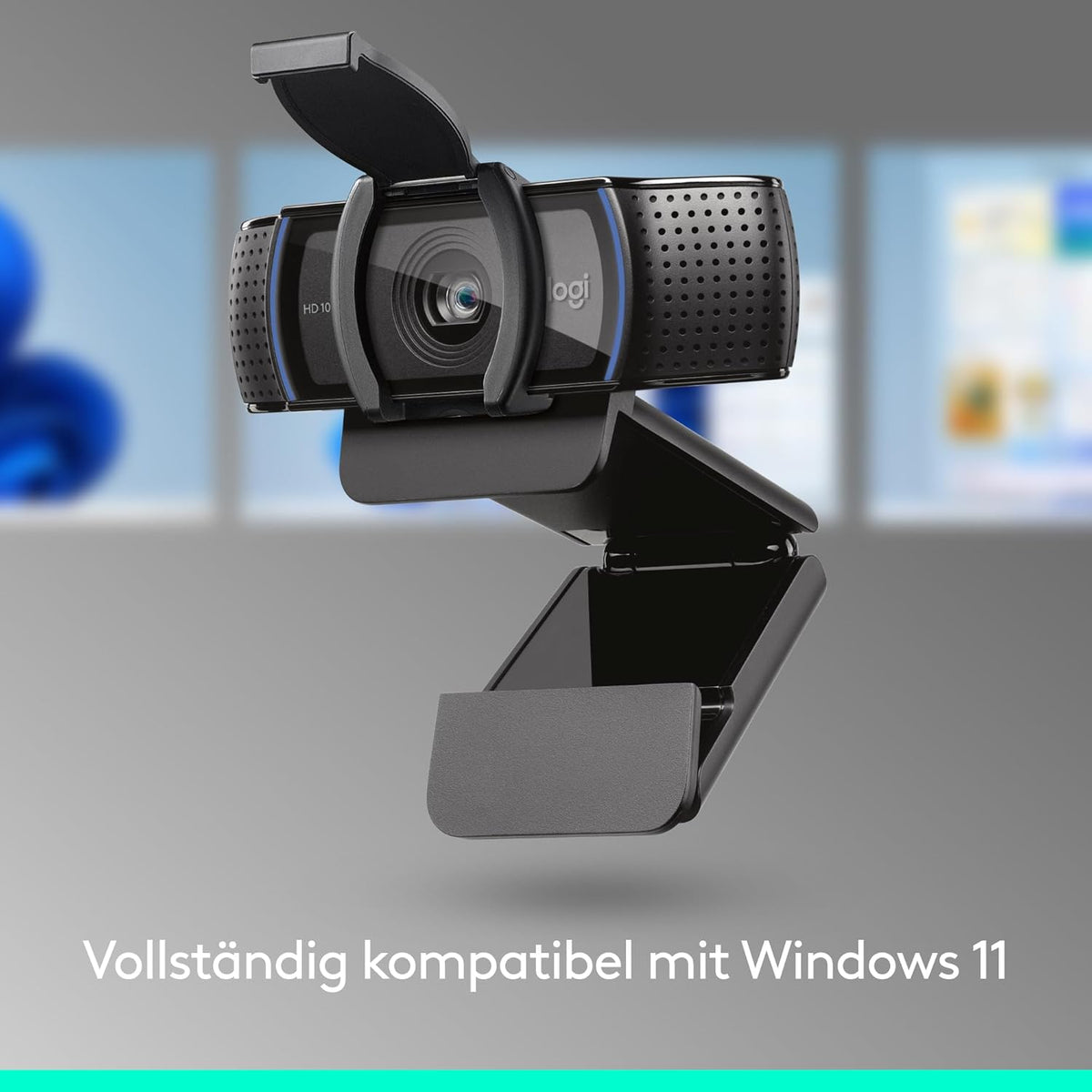 Logitech C920s HD PRO Webcam, Full-HD 1080p, 78° Blickfeld, Autofokus, Belichtungskorrektur, USB-Anschluss, Abdeckblende, Für Skype, FaceTime, Hangouts,etc., PC/Mac/ChromeOS/Android/Xbox One -Schwarz