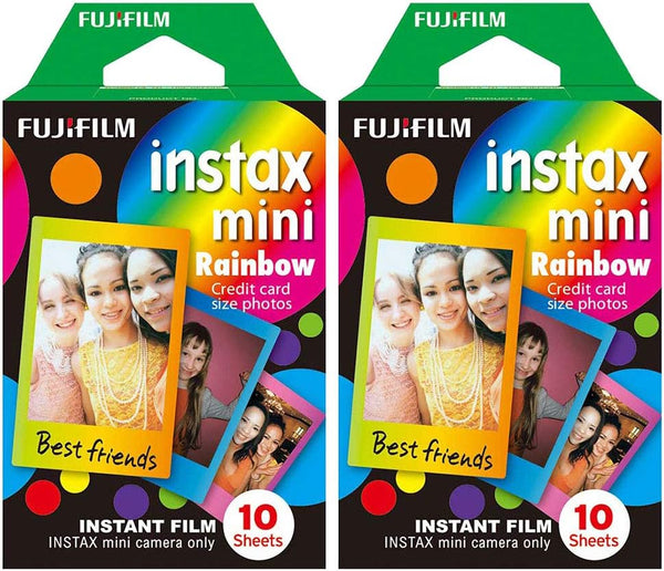 Fuji Instax Mini Rainbow Colors Sofortbildfilm für Fujifilm Instax Mini Kamera, 20 Stück