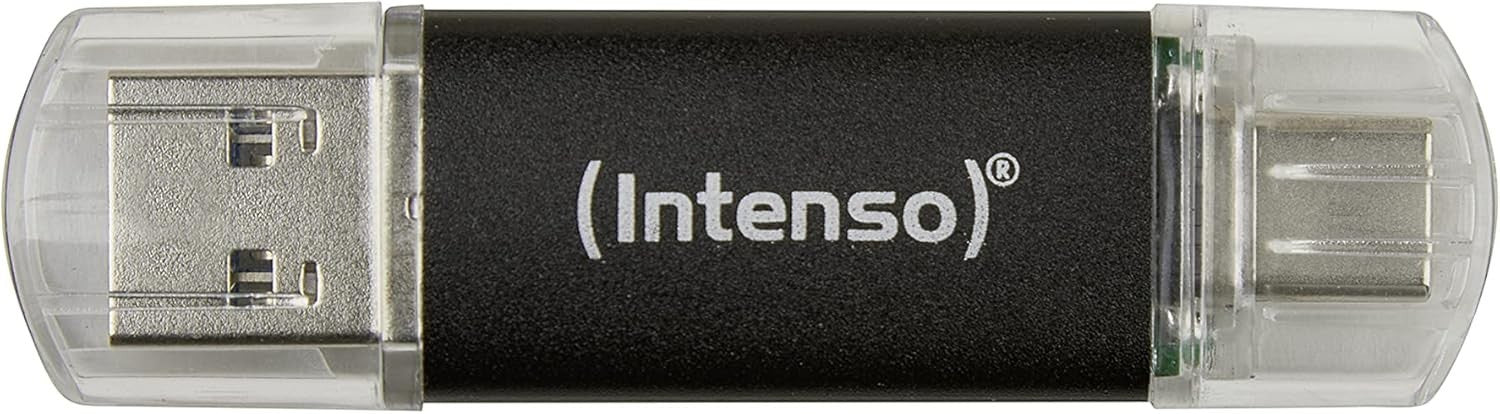 Intenso Twist Line 256 GB, Dual USB-Stick 3.2 Gen 1x1, USB-C und USB-A, 70MB/s, Anthrazit