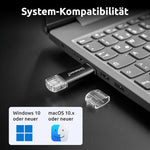 Intenso Twist Line 256 GB, Dual USB-Stick 3.2 Gen 1x1, USB-C und USB-A, 70MB/s, Anthrazit