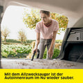 KÄRCHER Nass-/Trockensauger WD 3 V-17/4/20, inkl. Patronenfilter, Vliesfilterbeutel, 1.000 W, Kunststoffbehälter: 17 l, Saugschlauch: 2 m und Schlauchaufbewahrung, Blasfunktion, Boden- und Fugendüse