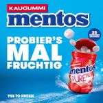 Mentos Kaugummi Pure Fresh Erdbeere, 6 Boxen zuckerfreie Chewing Gum Dragees mit Erdbeer-Geschmack & flüssiger Füllung, Multipack (6 x 35 Stück)