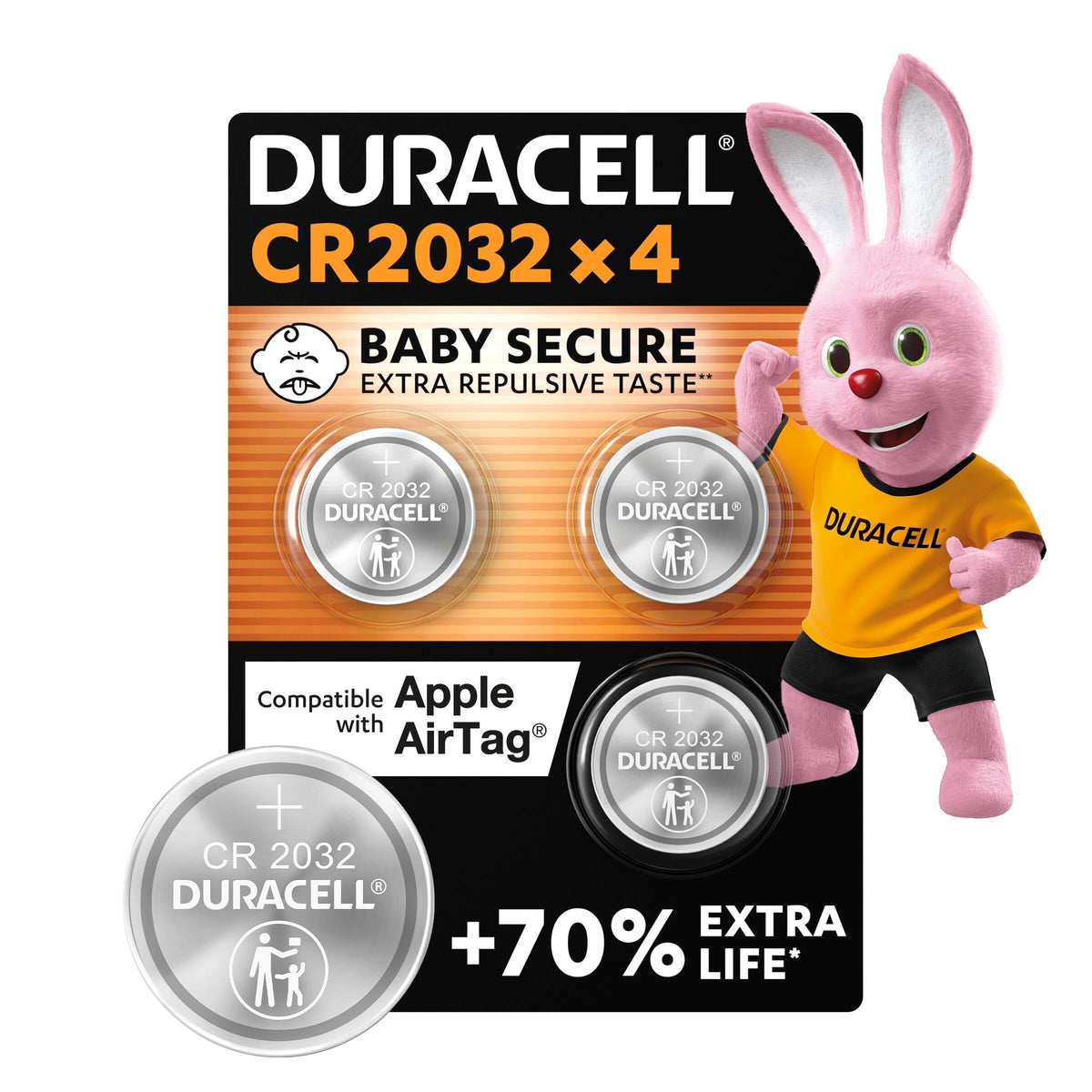 Duracell CR2450 Knopfzellen (2 Stück), CR 2450 Lithium-Knopfzellen 3 V