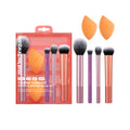 Real Techniques Everyday Essentials + Make-up-Schwamm-Set, Make-up-Pinsel und Make-up-Mixer-Schwamm, für Foundation, Rouge, Bronzer, Lidschatten und Puder, 5-teiliges Set