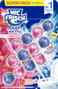 WC FRISCH Kraft Aktiv Blauspüler Ozeanfrische (4x50 g), WC Reiniger mit innovativer Geruchs-Stopp-Formel, Duftsteine für extra Frische und eine sichtbare Reinigung