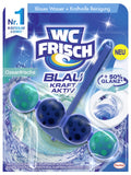 WC FRISCH Kraft Aktiv Blauspüler Ozeanfrische (4x50 g), WC Reiniger mit innovativer Geruchs-Stopp-Formel, Duftsteine für extra Frische und eine sichtbare Reinigung