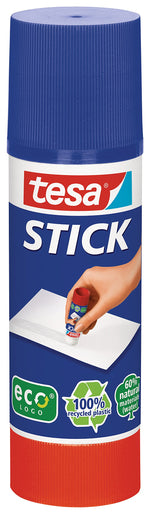 tesa Stick ecoLogo - Geruchsneutraler Klebestift für Papier und Pappe - Lösungsmittelfrei und Umweltschonend - 4 x 20 g