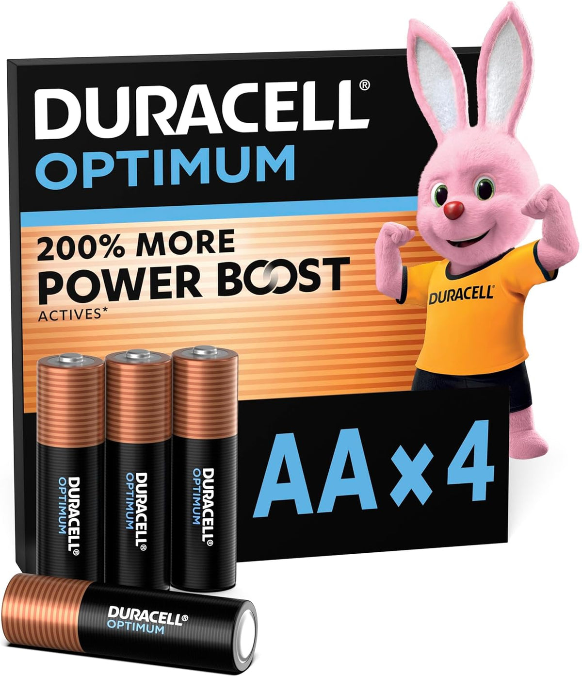 DURACELL Optimum AA-Batterien (4er-Pack) – Alkaline-Batterien 1,5 V