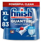 Finish Quantum Infinity Shine Spülmaschinentabs – kraftvolle Reinigung, Fettlösekraft und Glanz – 2x 83 Finish Caps