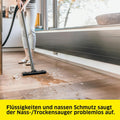 KÄRCHER Nass-/Trockensauger WD 3 V-17/4/20, inkl. Patronenfilter, Vliesfilterbeutel, 1.000 W, Kunststoffbehälter: 17 l, Saugschlauch: 2 m und Schlauchaufbewahrung, Blasfunktion, Boden- und Fugendüse