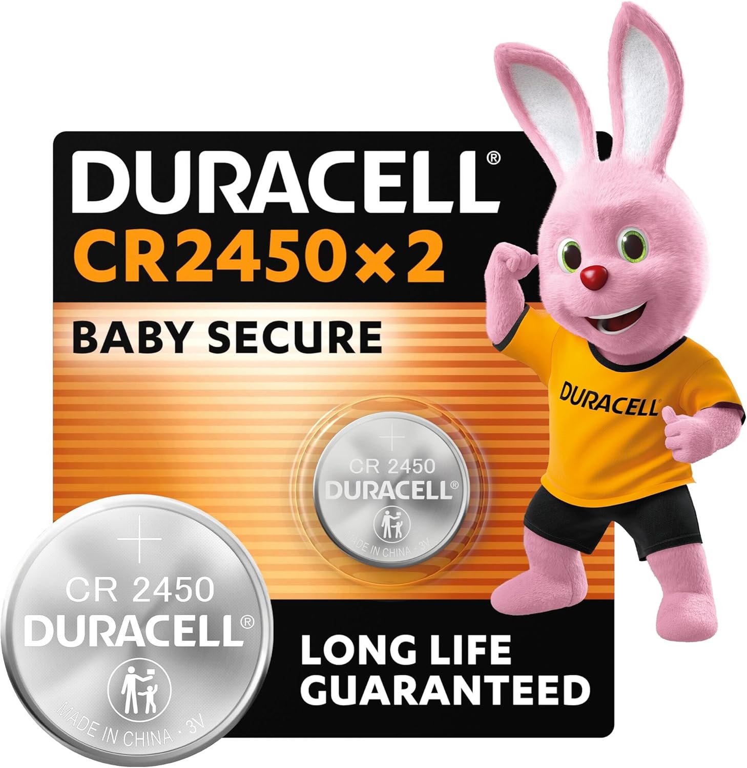 Duracell CR2450 Knopfzellen (2 Stück), CR 2450 Lithium-Knopfzellen 3 V