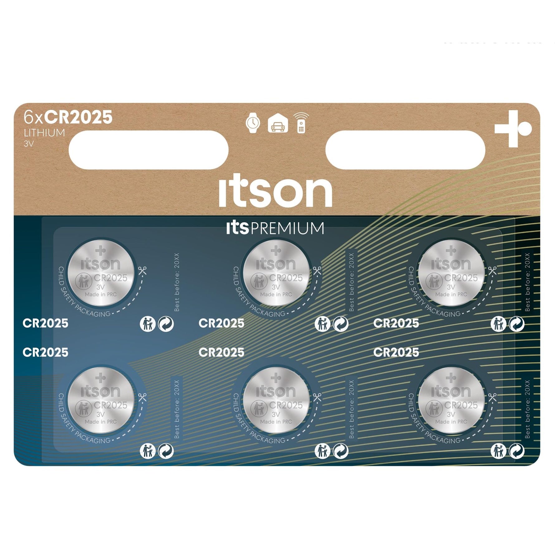 ITSON, CR2025 Batterien, 3V, Knopfzellen, 4 Stück, am besten für Autoschlüssel, Uhren und Herzfrequenzmesser