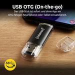 Intenso Twist Line 256 GB, Dual USB-Stick 3.2 Gen 1x1, USB-C und USB-A, 70MB/s, Anthrazit