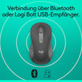 Logitech Signature M650 Kabellose Maus - für kleine bis mittelgroße Hände, 2-Jahres-Batterie, Leise Klicks, Anpassbare Seitentasten, Bluetooth, Kompatibilität mit Mehreren Geräten - Grau