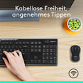 Logitech MK270 Wireless Keyboard and Mouse Set, 2.4 GHz Wireless Connection via Nano USB Receiver, Long Battery Life, for Windows and ChromeOS PCs/laptops, German QWERTZ Layout - blac