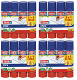 tesa Stick ecoLogo - Geruchsneutraler Klebestift für Papier und Pappe - Lösungsmittelfrei und Umweltschonend - 4 x 20 g