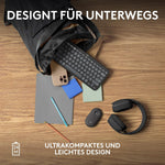 Logitech Pebble Mouse 2 M350s schlanke kabellose Bluetooth-Maus, mobil, leicht, anpassbare Taste, leise Klicks, Easy-Switch für Windows, macOS, iPadOS, Android, ChromeOS - Grafit