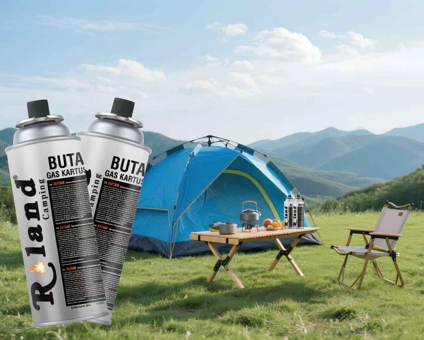 Roland Camping Butan Gaskartusche 227g – 8 Stück (MSF-1a Bajonett)