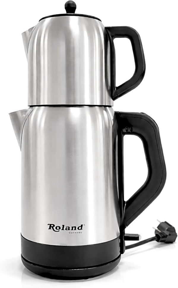 Roland Germany Teekannen-Set Edelstahl Ð 2-teilig, Teekanne & Wasserkocher