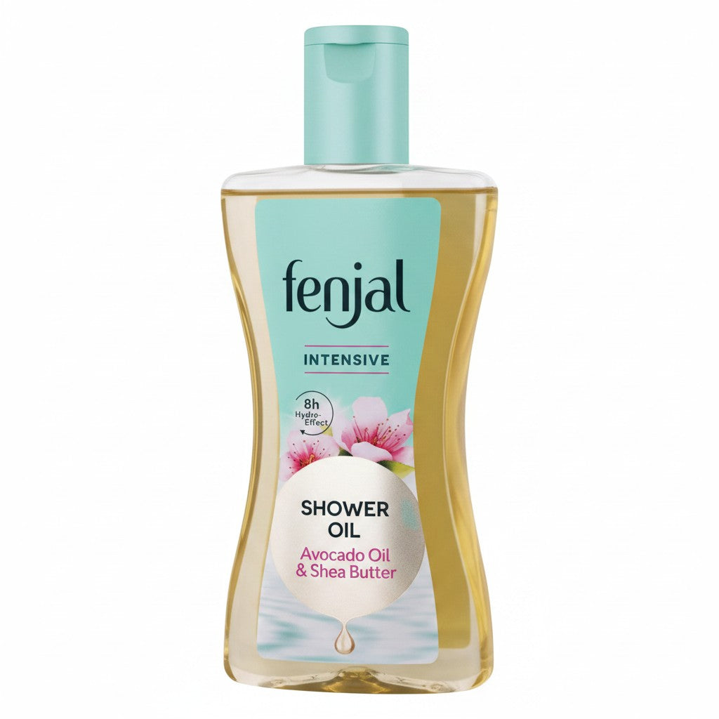 Limendahome fenjal Intensiv Duschöl mit Avocadoöl und Sheabutter, 225 ml, cremiger Duft, für trockene Haut