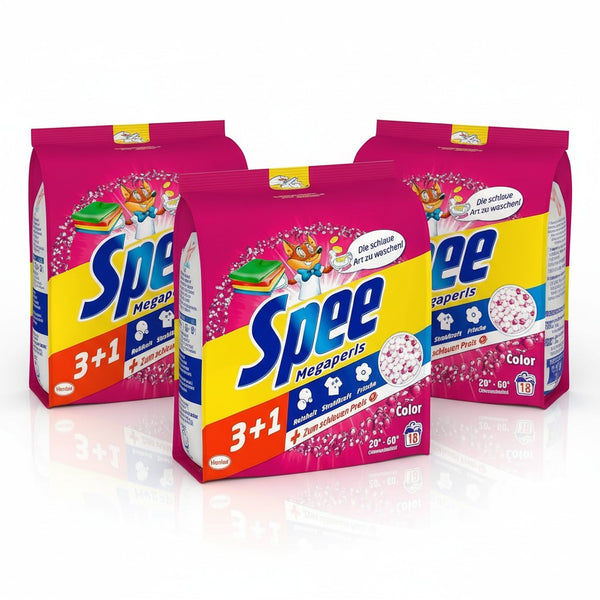 Limendahome Spee Megaperls Color Waschmittel 3+1 Packung für strahlende, frische Buntwäsche